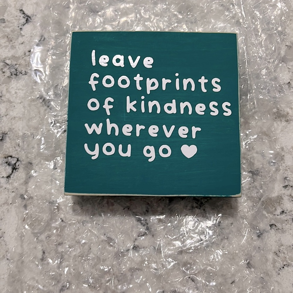 Small wooden sign